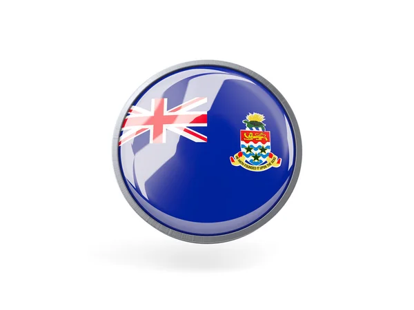 Runda ikonen med flagga cayman islands — Stockfoto