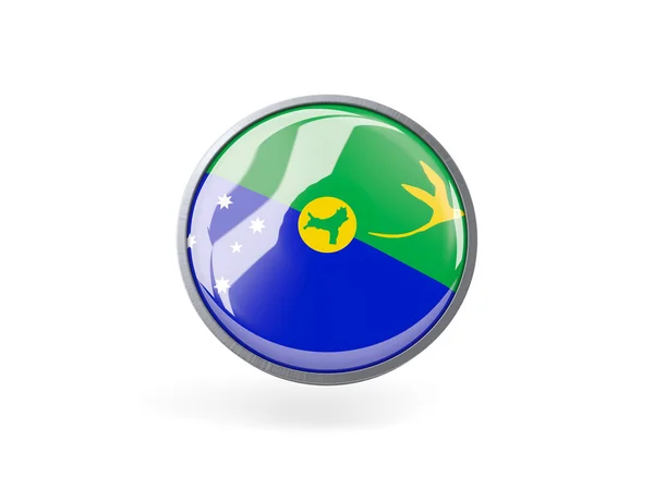 Round icon with flag of christmas island — Stock Photo, Image