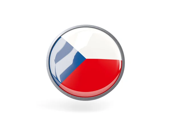 Round icon with flag of czech republic — Stock Photo, Image