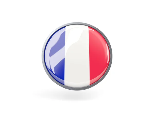 Round icon with flag of france — Stock Photo, Image