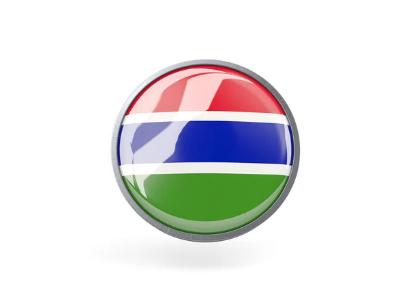 Round icon with flag of gambia — Stock Photo, Image