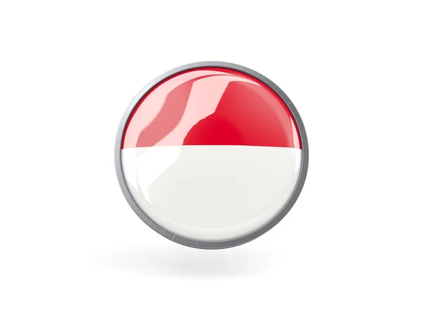 圆形图标与印尼的国旗 — 图库照片