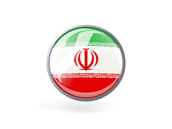 Ronde pictogram met de vlag van iran — Stockfoto