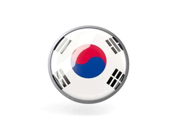 Round icon with flag of south korea — Stock Photo, Image