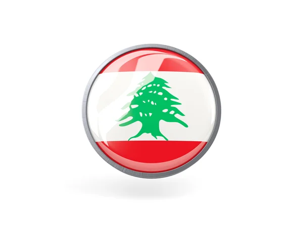 Round icon with flag of lebanon — Stock Photo, Image