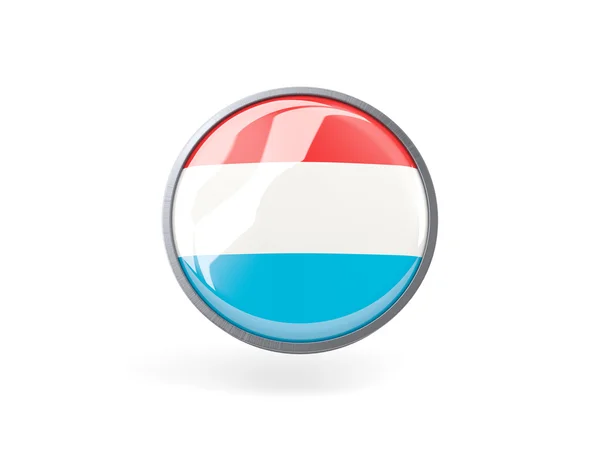 Round icon with flag of luxembourg — Stock Photo, Image