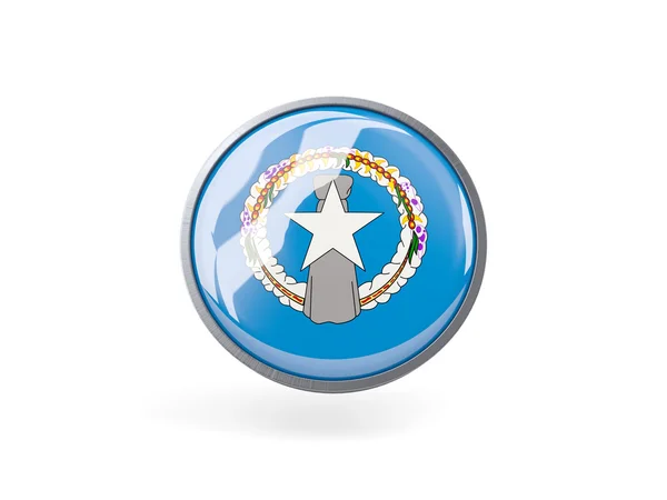 Round icon with flag of northern mariana islands — Stock Photo, Image