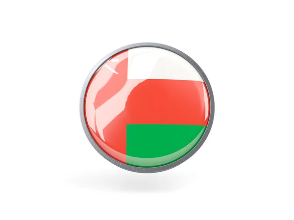 Okrągła ikona z Flaga Omanu — Stok fotoğraf