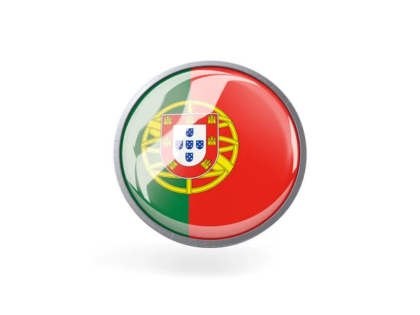 Round icon with flag of portugal — Stock Photo, Image