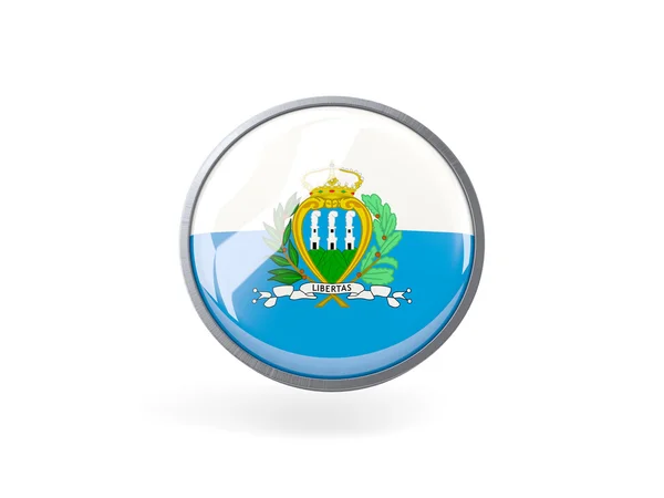 Okrągła ikona z flaga san Marino — Zdjęcie stockowe