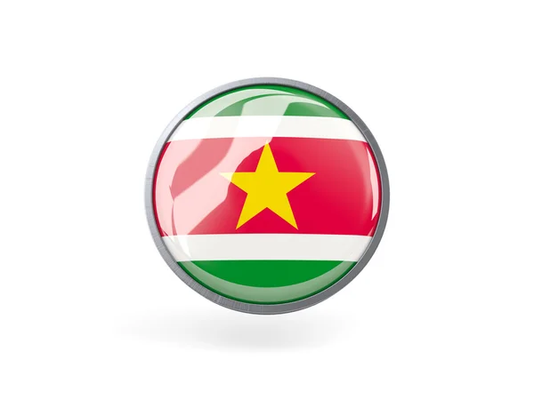 Round icon with flag of suriname — Stock Photo, Image