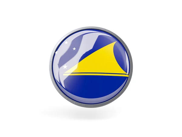 Icona rotonda con bandiera di tokelau — Foto Stock