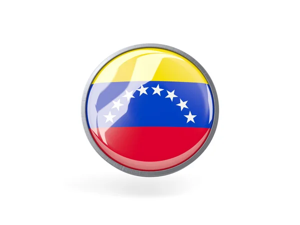 Round icon with flag of venezuela — Stock Photo, Image