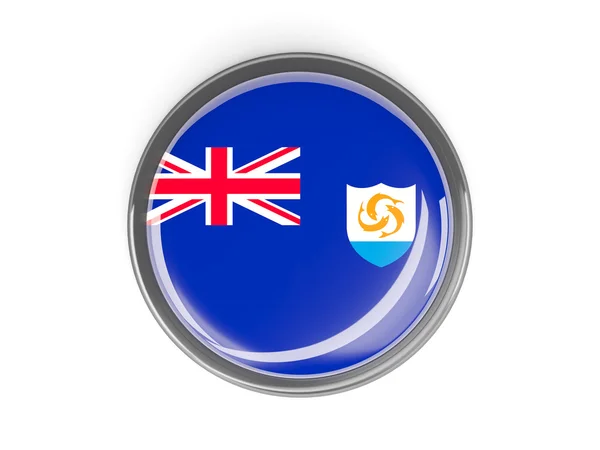 アンギラの旗と丸いボタン — ストック写真