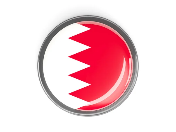 Bouton rond avec drapeau de Bahreïn — Photo