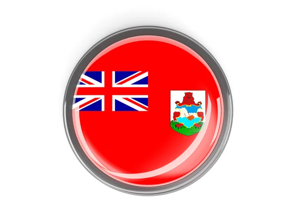 Round button with flag of bermuda — Stock Photo, Image