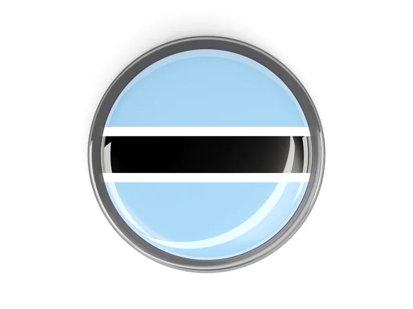 Round button with flag of botswana — Stock Photo, Image