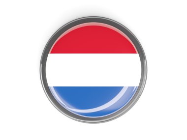 Hollanda bayrağı ile yuvarlak düğmesi