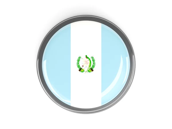 Round button with flag of guatemala — Stock Photo, Image