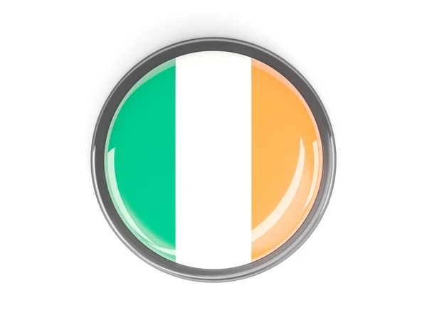 Pulsante rotondo con bandiera dell'Irlanda — Foto Stock
