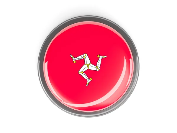 圆形按钮与马恩的旗帜 — 图库照片