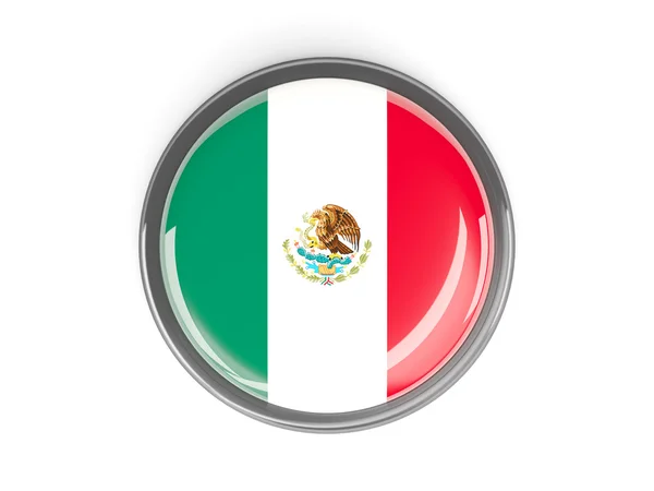 Round button with flag of mexico — Stock Photo, Image