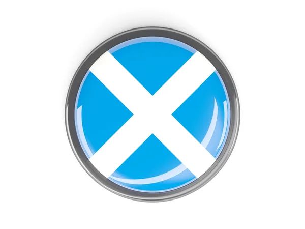 Kerek gomb, Skócia zászlaja — Stock Fotó