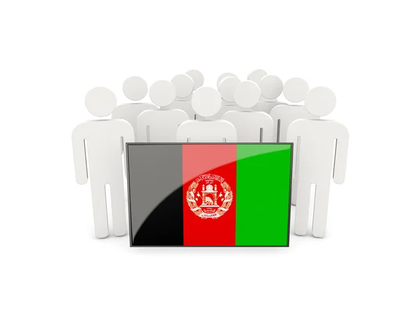 アフガニスタンの旗を持つ人々 — ストック写真