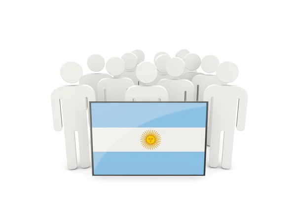 Osób z flagą Argentyny — Zdjęcie stockowe