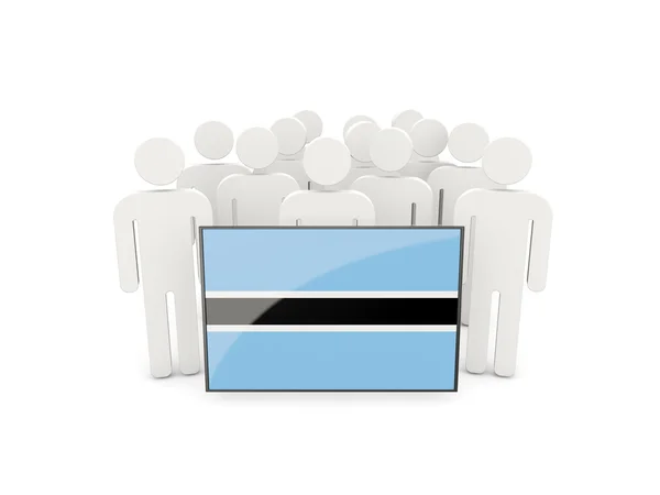 Emberek botswana zászlaja — Stock Fotó