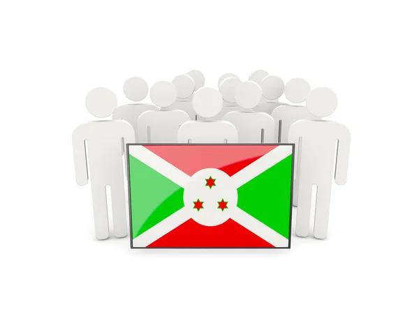 Personas con bandera de burundi —  Fotos de Stock