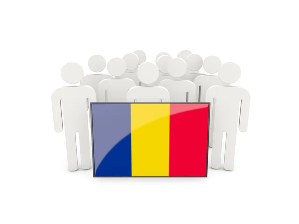 Personer med flagga Tchad — Stockfoto