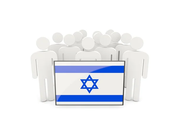 People with flag of israel — Stock Photo, Image