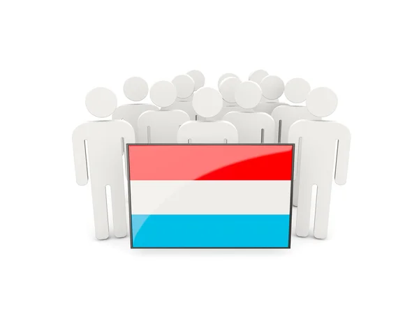Lüksemburg bayrağı grubu — Stok fotoğraf