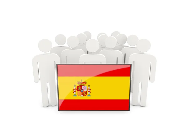 Personas con bandera de España —  Fotos de Stock