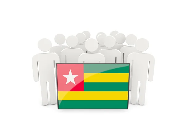Personnes avec drapeau du Togo — Photo
