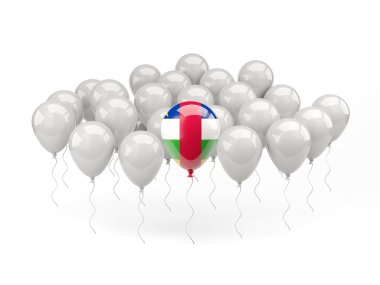 Hava balonları ile Orta Afrika Cumhuriyeti bayrağı