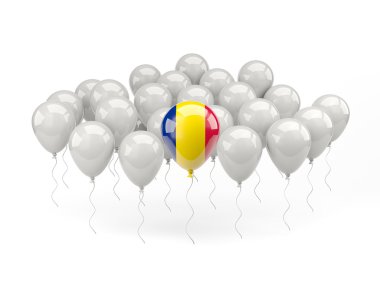 Hava balonları ile Çad bayrağı