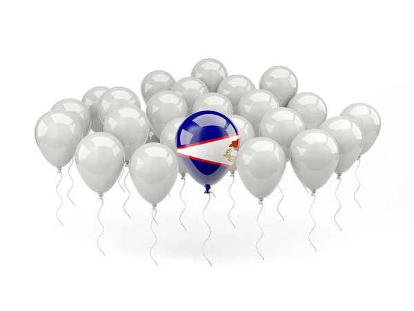 Balões de ar com bandeira de samoa americana — Fotografia de Stock