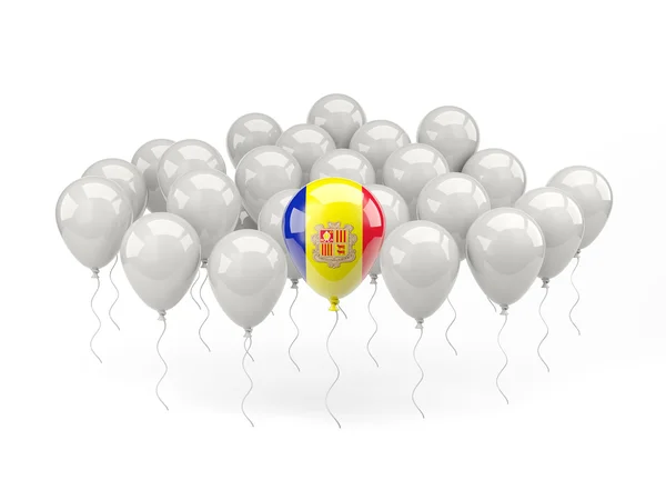 Globos de aire con bandera de andorra —  Fotos de Stock