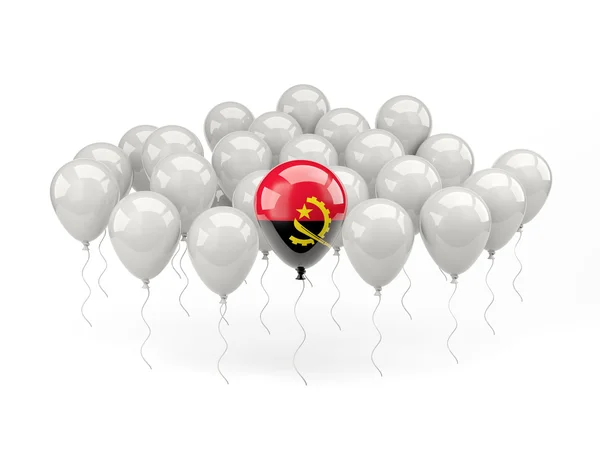 Globos de aire con bandera de angola — Foto de Stock