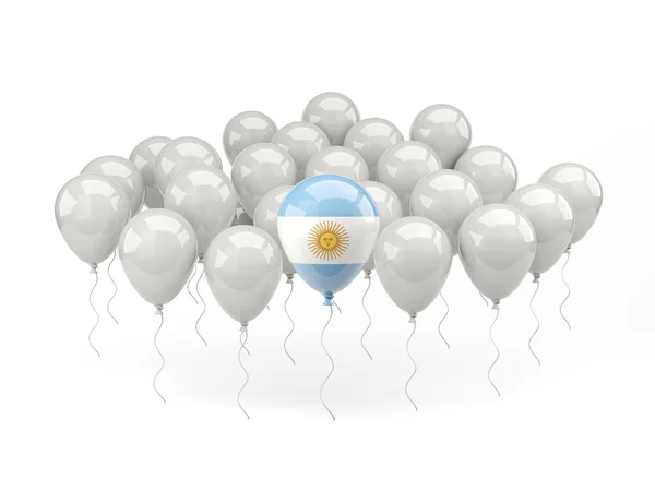 Levegő léggömbök Argentína zászlaja — Stock Fotó