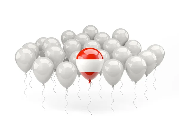 Balões de ar com bandeira da Áustria — Fotografia de Stock