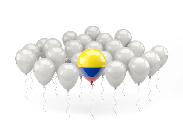 Air balloons with flag of colombia — Stock Photo, Image