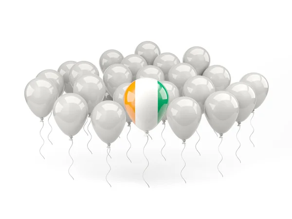 Balões de ar com bandeira de cote d Ivoire — Fotografia de Stock