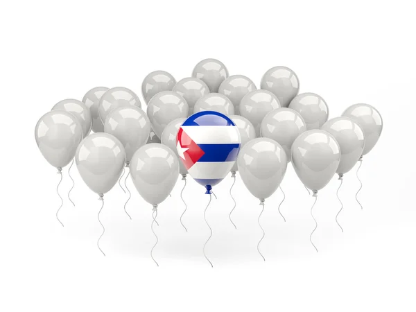 Воздушные шары с флагом Кубы — стоковое фото