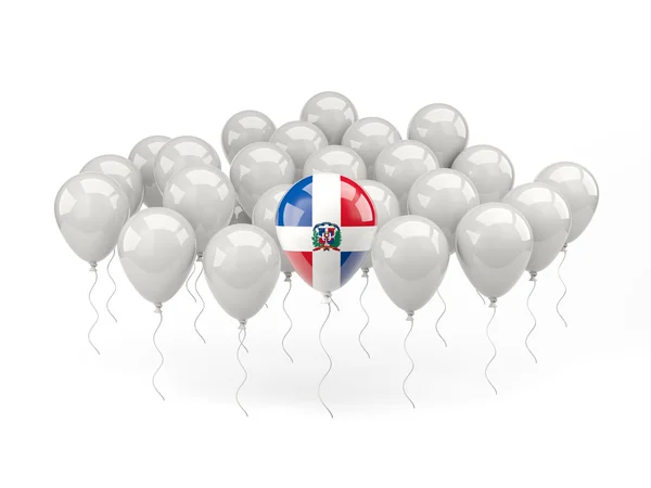 ドミニカ共和国の旗と気球 — ストック写真