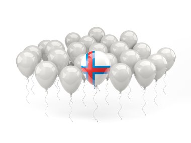 Faroe Adaları bayrağı ile Hava balonlar