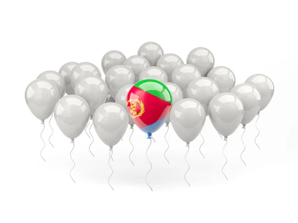 Air balloons with flag of eritrea — Stock Photo, Image