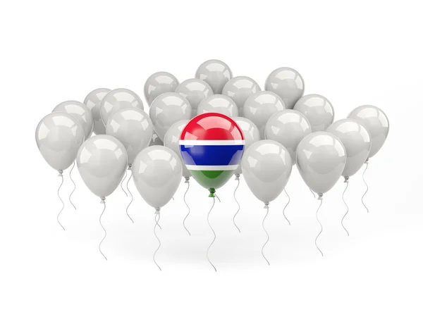 Air balloons with flag of gambia — Stock Photo, Image